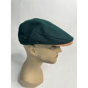 London Fog Peaky Blinders Vintage Newsboy Cap Small 6 3/4 - 6 7/8 Green Wool